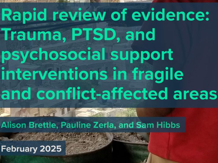 Trauma, PTSD, and Psychosocial Support Interventions in Fragile and Conflict-Affected Areas